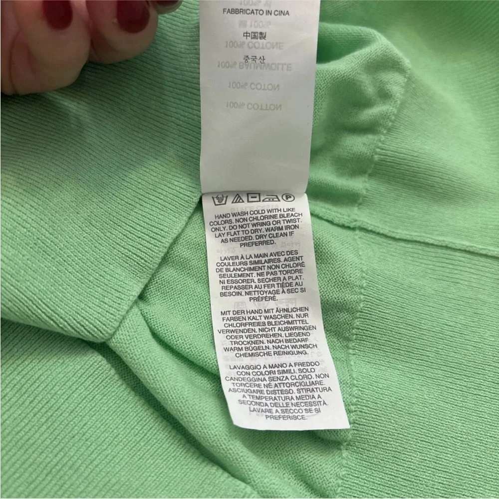 J. Crew Lime Green Crew Neck Summer Teddie Sweater